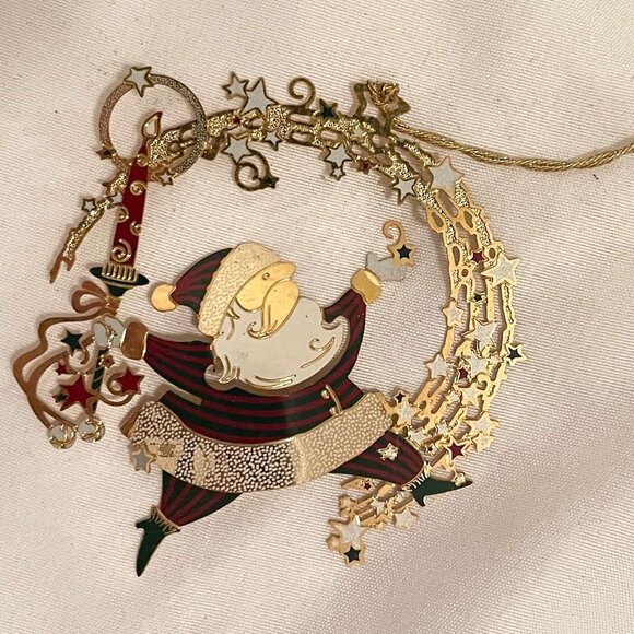 MAGICAL SANTA 77134.010 2004 Baldwin Brass 24Kt Gold Finished Brass Ornament VTG - Picture 7 of 8